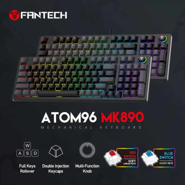 FANTECH MK890 WIRED MECHANICAL KEYBOARD - Image 2