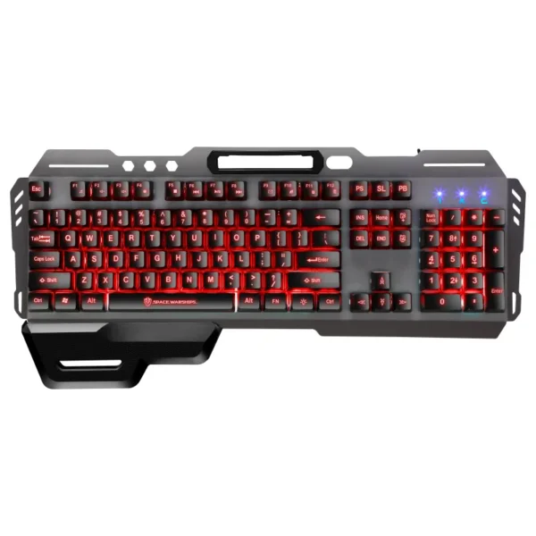 SPACE WARSHIP-GK70 Ergonomic Gaming Keyboard with RGB Lighting - Black - Image 3