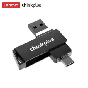 Lenovo Thinkplus Flash Drive High Speed Double-Headed 360° Rotation 128GB Support OTG Pendrive USB Disk for MobilePhone/Laptop
