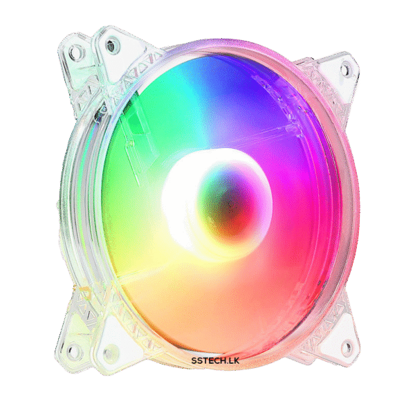 Transparent Single Color RGB Fan