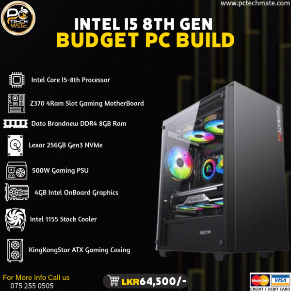 Intel I5 8th Gen Budget PC Build